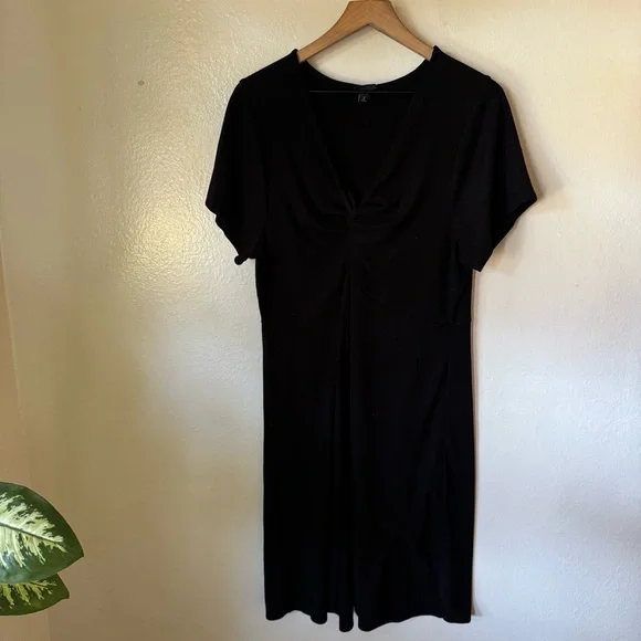 Torrid | Rib Knit Twist Front Skater Dress - Picture 2 of 7